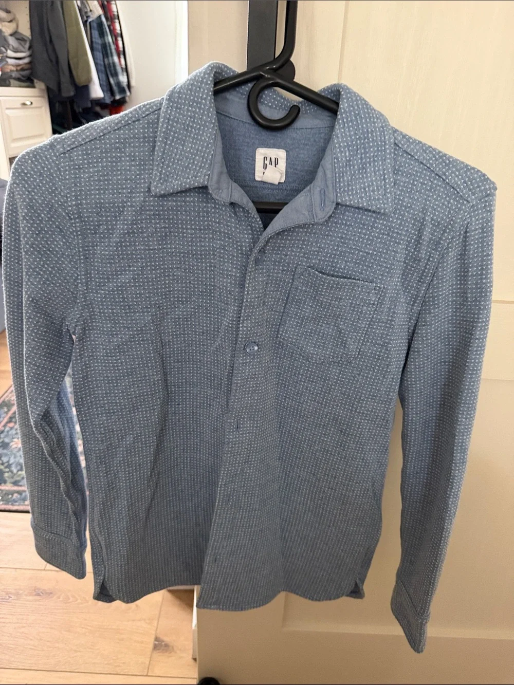 GAP Light Blue Microdot Button-Down Shirt